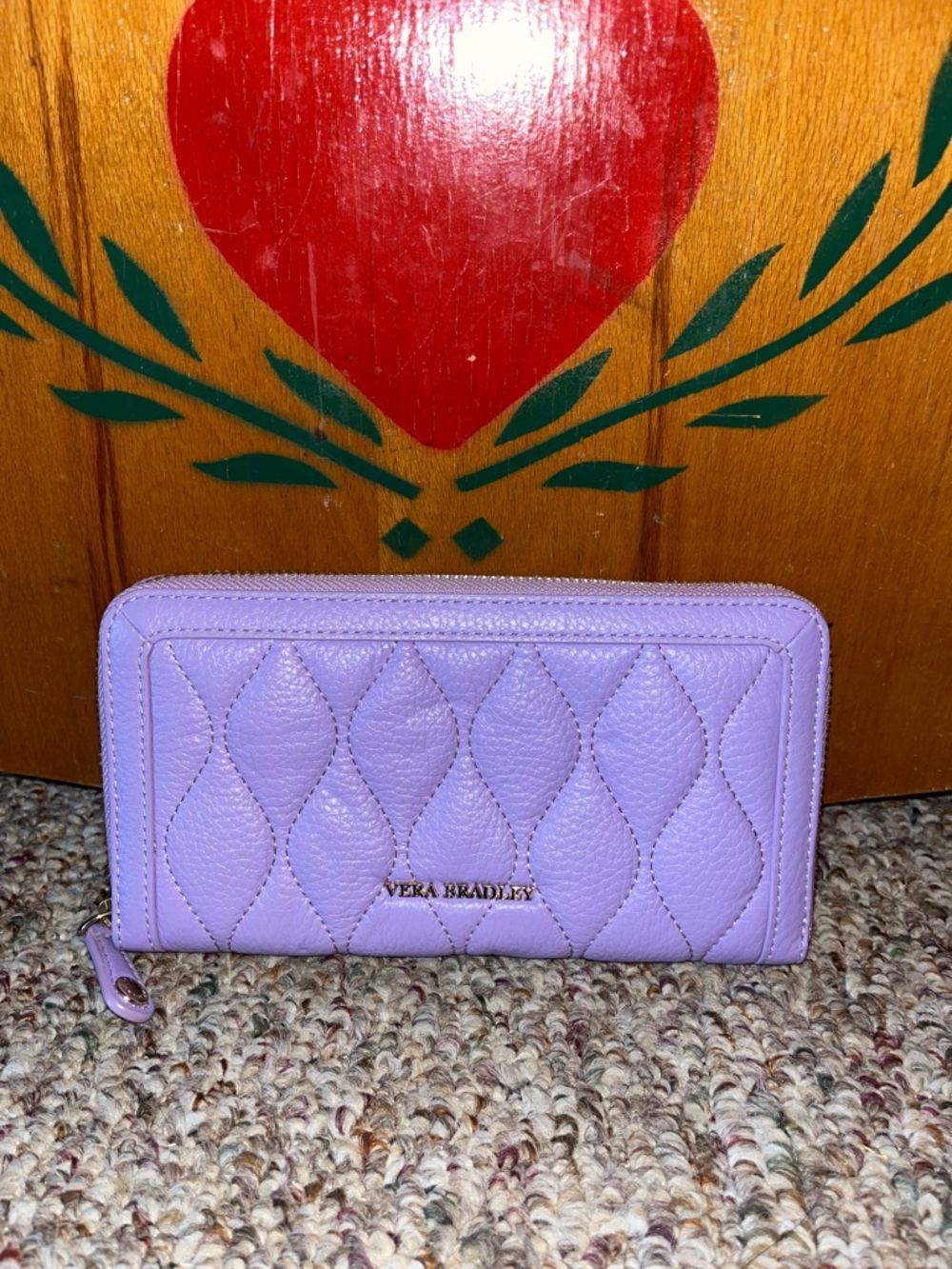 Vera Bradley Lilac Quilted Zip-Around Wallet